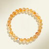 Crushed Silver & Citrine Bead Bracelet — Sparkle Chain With Yellow Tower Crystal - Yellow Tower CitrineBuddha Tibet