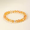 Crushed Silver & Citrine Bead Bracelet — Sparkle Chain With Yellow Tower Crystal - Yellow Tower CitrineBuddha Tibet