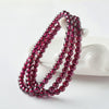 Purple-Red Garnet Bead Bracelet — Fine Beads for Stacking
