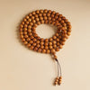 Aged Peach Wood 108-Bead Mala Bracelet — Traditional Wood Prayer Beads for Protection & Daily Practice Buddha Tibet