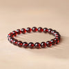 Wine Red Garnet Wrap Bracelet — Single or Three-Wrap Choice