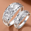 Dragon and Phoenix Ring — Couple's Symbol of Harmony and Balance - Buddha Tibet xd00086