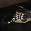 Dragon Knot Lucky Bead Bracelet — Handwoven Feng Shui Bracelet for Wealth & Good Fortune - Buddha Tibet xd00071