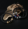 Dragon Knot Lucky Bead Bracelet — Handwoven Feng Shui Bracelet for Wealth & Good Fortune - Buddha Tibet xd00071