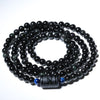 Dragon & Phoenix Black Obsidian Wrap Bracelet Set — Eternal Love Built on Honesty - Buddha Tibet xd001231