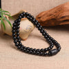 Dragon & Phoenix Black Obsidian Wrap Bracelet Set — Eternal Love Built on Honesty - Buddha Tibet xd00123