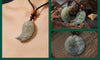Dragon & Phoenix Jade Pendant — Paired Symbol of Harmony & Eternal Bond Buddha Tibet