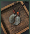Dragon & Phoenix Jade Pendant — Paired Symbol of Harmony & Eternal Bond Buddha Tibet