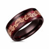 Dragon Ring - Inlay Dragon Band for Luck & Strength - Wine Red6Buddha Tibet