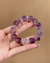 Nine Purple Fire Amethyst Bracelet — Feng Shui Lucky Crystal for Wealth & Positive Energy Buddha Tibet