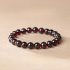 Wine Red Garnet Wrap Bracelet — Single or Three-Wrap Choice