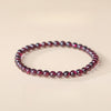 Wine Red Garnet Wrap Bracelet — Single or Three-Wrap Choice