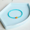 Turquoise 3mm Bead Bracelet - Fine Layers of Color
