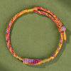 Five - Color Feng Shui Knot Bracelet — Traditional Lucky Rope Charm for Protection & Good Fortune - Yellow & PurpleBuddha Tibet