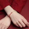 Peace Clasp Red Rope Bracelet — Pi Xiu Disc Charm for Protection & Calm - Joyful RedBuddha Tibet
