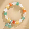 Xinjiang Gold-Silk Jade Pumpkin Bead Bracelet — Natural Gobi Desert Stone, Unisex Buddha Tibet