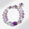 Amethyst Cabochon Bracelet — Natural Stone with Pearl or Tassel Accent Buddha Tibet