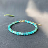 Turquoise Cube Bracelet - Small Blocks, Bright Blue