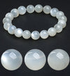 Natural White Moonstone Bead Bracelet — Classic Round Stone for Intuition & Calm Buddha Tibet