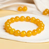 Natural Yellow Agate Bracelet - Golden Tone, Everyday Wear