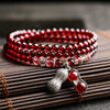 Garnet Layered Bracelet — Numbered Accent Styles