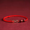 Red Rope Cinnabar Bead Bracelet — Knotted Lucky Charm for Prosperity & Protection - Safe Passage RedBuddha Tibet