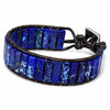 Emperor Stone Woven Bracelet — Hand-Braided Color, Made to Fit - Dark BlueBuddha Tibet