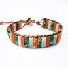 Emperor Stone Woven Bracelet — Hand-Braided Color, Made to Fit - Floral GreenBuddha Tibet