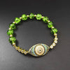 Evil Eye Bracelet - Natural Peridot - Buddha Tibet xd00051