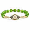 Evil Eye Bracelet - Natural Peridot Buddha Tibet