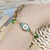 Evil Eye Bracelet - Natural Peridot - Buddha Tibet xd00051