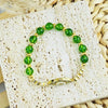 Evil Eye Bracelet - Natural Peridot - Buddha Tibet xd00051