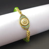 Evil Eye Bracelet - Natural Peridot - Buddha Tibet xd00051