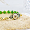 Evil Eye Bracelet - Natural Peridot - Buddha Tibet xd00051