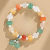 Xinjiang Gold-Silk Jade Pumpkin Bead Bracelet — Natural Gobi Desert Stone, Unisex Buddha Tibet