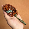 Tibetan Yak Bone Mala — 108-Bead Prayer Strand with Dzi Bead Pendant Buddha Tibet