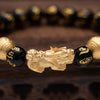 Feng Shui Bracelet - PiXiu Obsidian Bracelet Attract Wealth - Buddha Tibet xd00002
