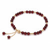 Garnet Beaded Bracelet — Deep Red, Steady Devotion Buddha Tibet