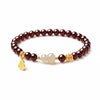 Garnet & Hetian Jade Bracelet — Lucky Charm Bead Bracelet for Wealth & Protection Buddha Tibet