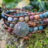 Gemstone Bracelets - Matte Gemstone Bohemian Style - Buddha Tibet xd00054