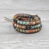 Gemstone Bracelets - Matte Gemstone Bohemian Style - Buddha Tibet xd00054