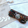 Gemstone Bracelets - Matte Gemstone Bohemian Style - Buddha Tibet xd00054