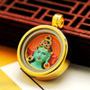Ghau Box Pendant with Hand-Painted Tsakli Deity — Miniature Tibetan Locket Necklace Buddha Tibet