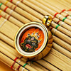Ghau Box Pendant with Hand-Painted Tsakli Deity — Miniature Tibetan Locket Necklace Buddha Tibet