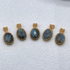 Gold-Filled Wire Labradorite Pendant — Open Woven Frame - Buddha Tibet
