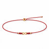 Gold Möbius Red String Bracelet — Adjustable Luck Charm for the Year of Your Birth Buddha Tibet