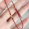 Gold Möbius Red String Bracelet — Adjustable Luck Charm for the Year of Your Birth - Möbius Ring — Red Cord, AdjustableBuddha Tibet