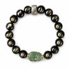 Gold Sheen Obsidian Jade Pixiu Bracelet — Keep Wealth Close Buddha Tibet