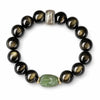 Gold Sheen Obsidian Jade Pixiu Bracelet — Keep Wealth Close Buddha Tibet