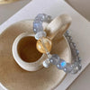 Gray Moonstone & Citrine Bracelet 8mm — Minimalist Stone Pairing for Steady Focus Buddha Tibet